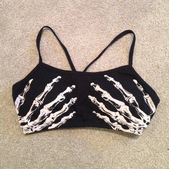 See You Monday Tops - Skeleton cotton bra