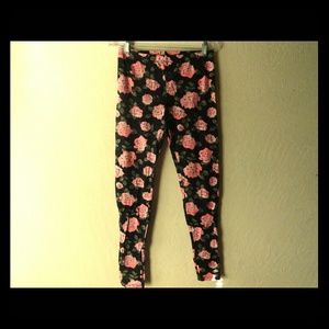 Black Rose Leggings