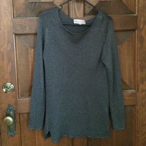 Gray sweater with jeweled side