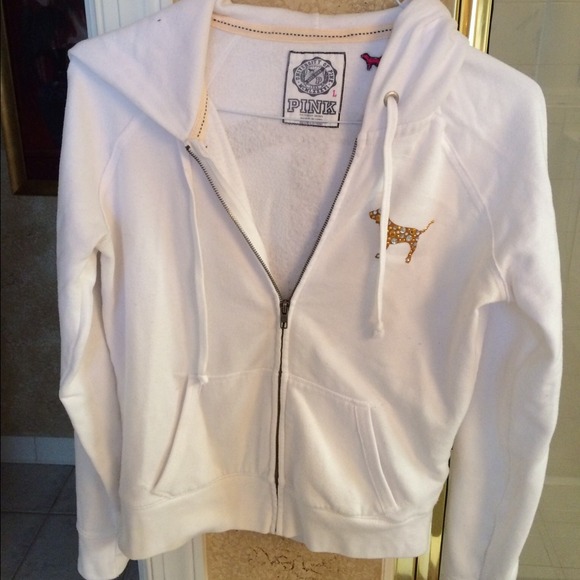 Victoria secret white studded hoodie - Picture 2 of 2