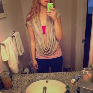 Cute crop low neckline top