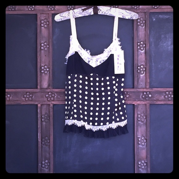 Trelise Cooper Lingerie Navy Blue and White Size 6