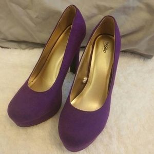 Purple Velvet Pumps