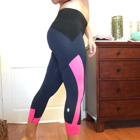 Ellie tri color crop running pants