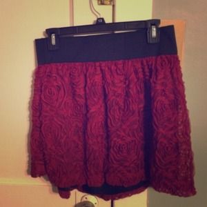 Red rose skirt