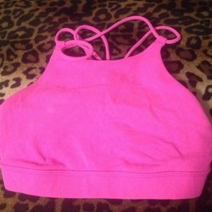 Hot Pink Lululemon bra top yoga athletic
