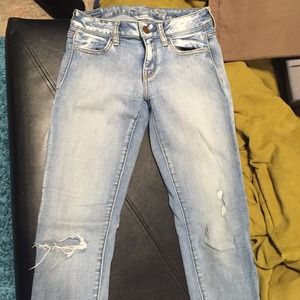 Light wash ripped jeans