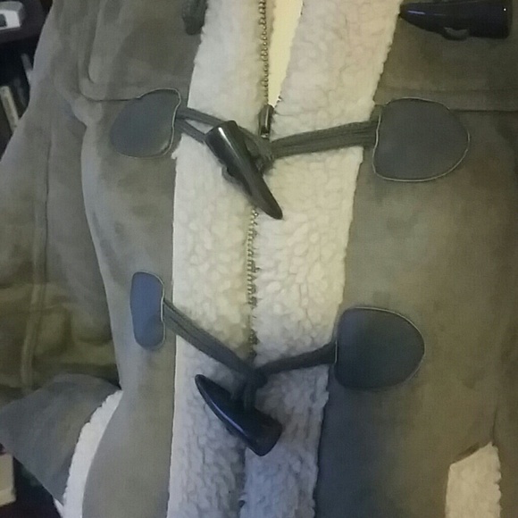 Suede & wool sherpa jacket - Picture 3 of 4
