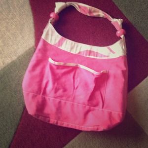 Pink canvas tote