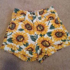 American Apparel sunflower shorts