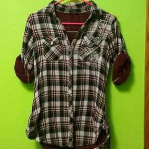 Vanity Plaid Button Up