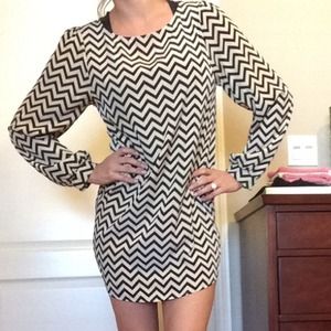 Chevron striped tunic