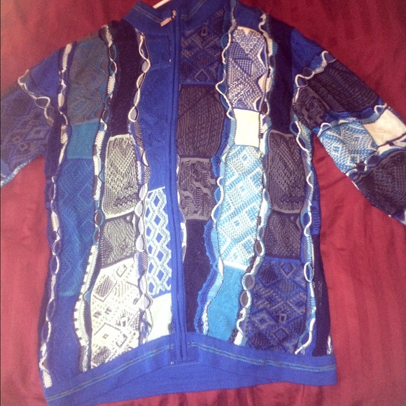 Mens hand knit Coogi sweater xxl
