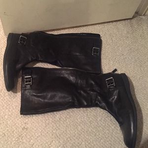 Nine West black tall riding boots
