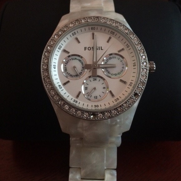 Mother of Pearl Fossil Watch