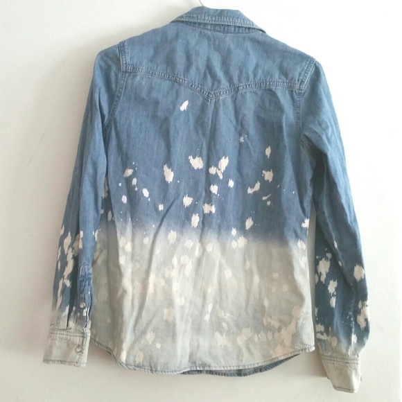 (SOLD) HP | New Dip Dyed Light Wash Denim Jacket - Picture 2 of 2