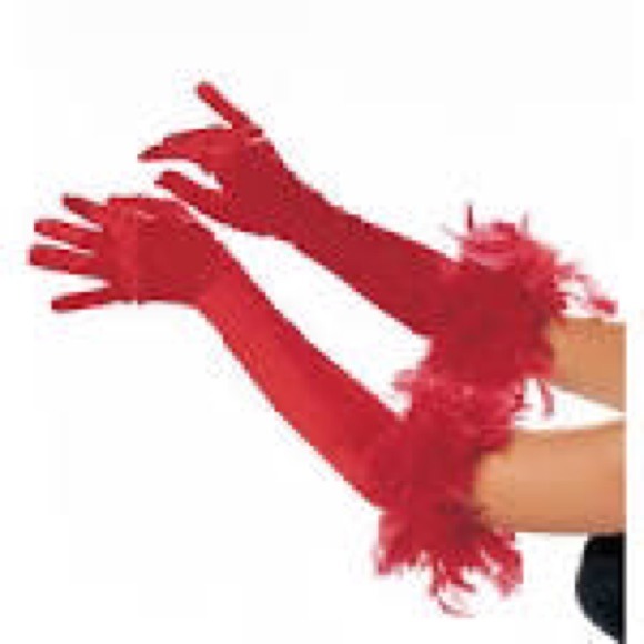 Dents Accessories - Dents Dark Grey velvet and feather opera gloves