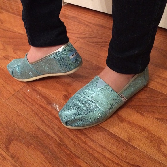 Turquoise Glittery Toms - Picture 4 of 4