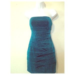 Sexy party date sapphire mini dress