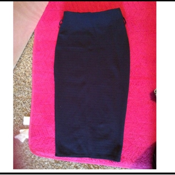 Blue Bandage Midi Skirt
