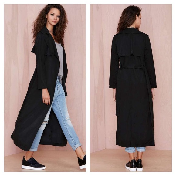Nastygal long trench jacket