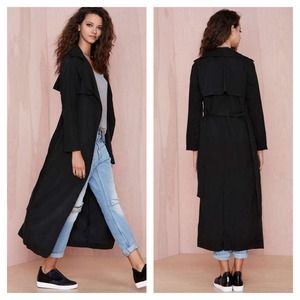 Nastygal long trench jacket
