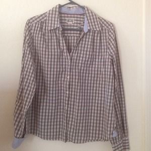 Women’s Converse One⭐️Star Plaid Button Down Size XL (Jrs)