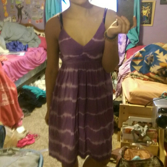 Purple tie-dye sundress