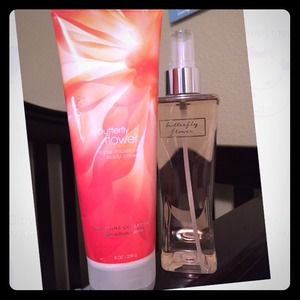 New! Bath & body works butterfly mist & body cream