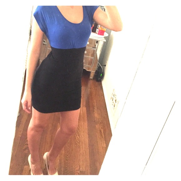 Blue/black cocktail dress