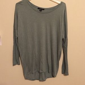 Silver-green long sleeve top