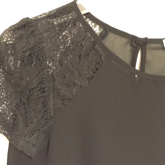 Black see through top, worn once