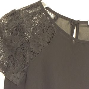 Black see through top, worn once