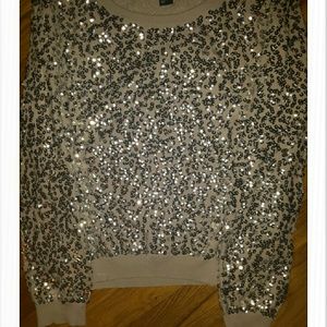Sequin sweatshirt top