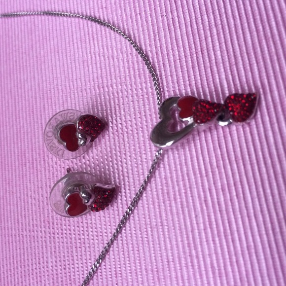 Swarovski heart earrings and necklace