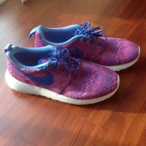 Pink and Blue Nike Roshe Run