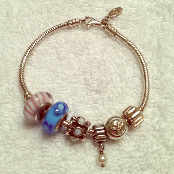 Authentic silver Pandora charm bracelet
