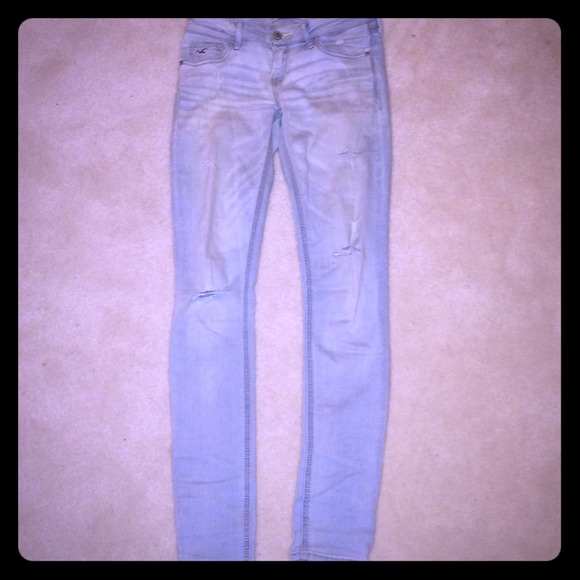 Hollister super skinny distressed denim