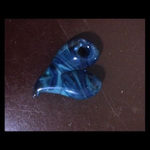 Glass heart pendant