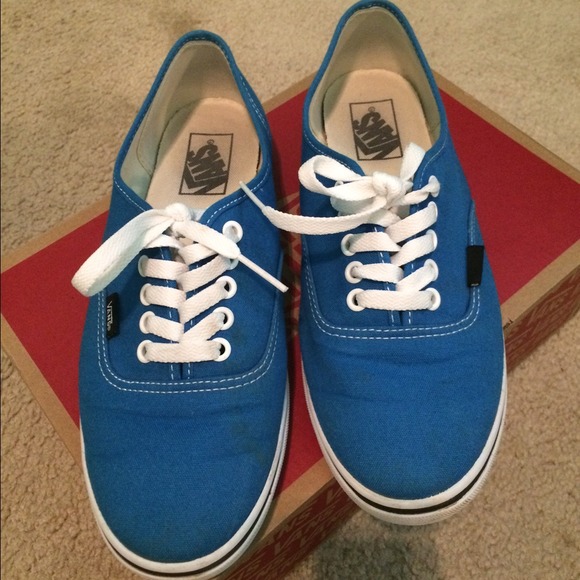 Blue Vans low rise