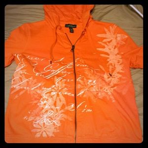 Half sleeve Ralph Lauren zip jacket in orange