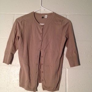 🔴SOLD🔴BP Tan/Light Brown Quarter Sleeve Cardigan