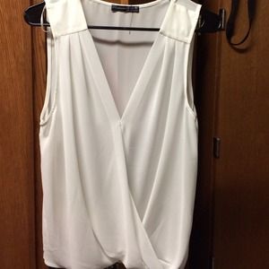 White blouse, no sleeves