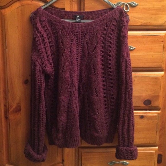 Burgendy H&M knit sweater