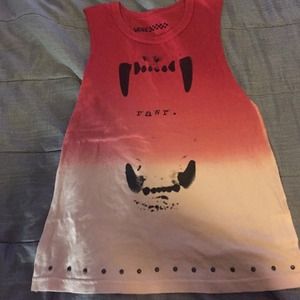 Pink faded vans muscle tee