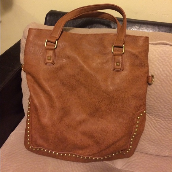 Express camel color handbag tote