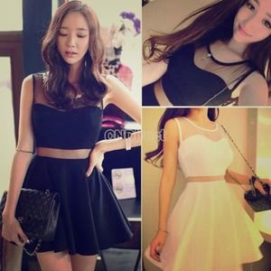 Net yarn stitched dress