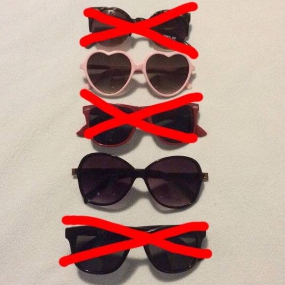 SUNGLASSES BUNDLE: $5 for one, $10 for 2, 15 for 3