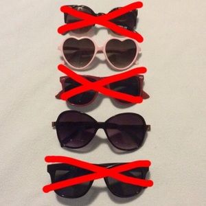 SUNGLASSES BUNDLE: $5 for one, $10 for 2, 15 for 3