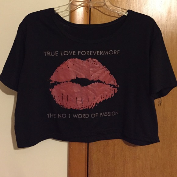 💜Black crop top
